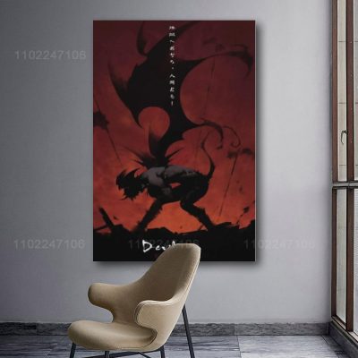 devilman crybaby cartoon 24x36 Decorative Canvas Posters Room Bar Cafe Decor Gift Print Art Wall Paintings 12 - Devil May Cry Shop