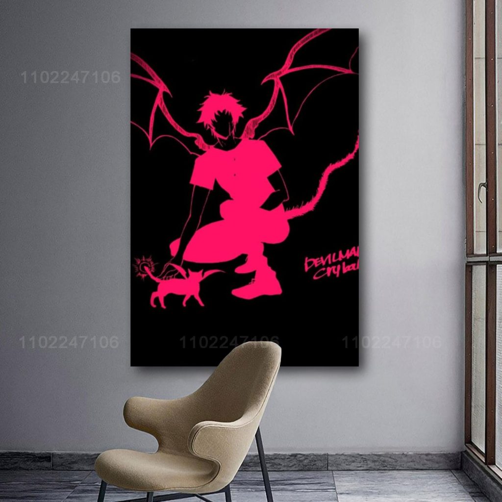 devilman crybaby cartoon 24x36 Decorative Canvas Posters Room Bar Cafe Decor Gift Print Art Wall Paintings 13 - Devil May Cry Shop