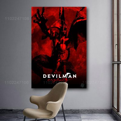 devilman crybaby cartoon 24x36 Decorative Canvas Posters Room Bar Cafe Decor Gift Print Art Wall Paintings 14 - Devil May Cry Shop