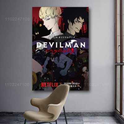 devilman crybaby cartoon 24x36 Decorative Canvas Posters Room Bar Cafe Decor Gift Print Art Wall Paintings 15 - Devil May Cry Shop