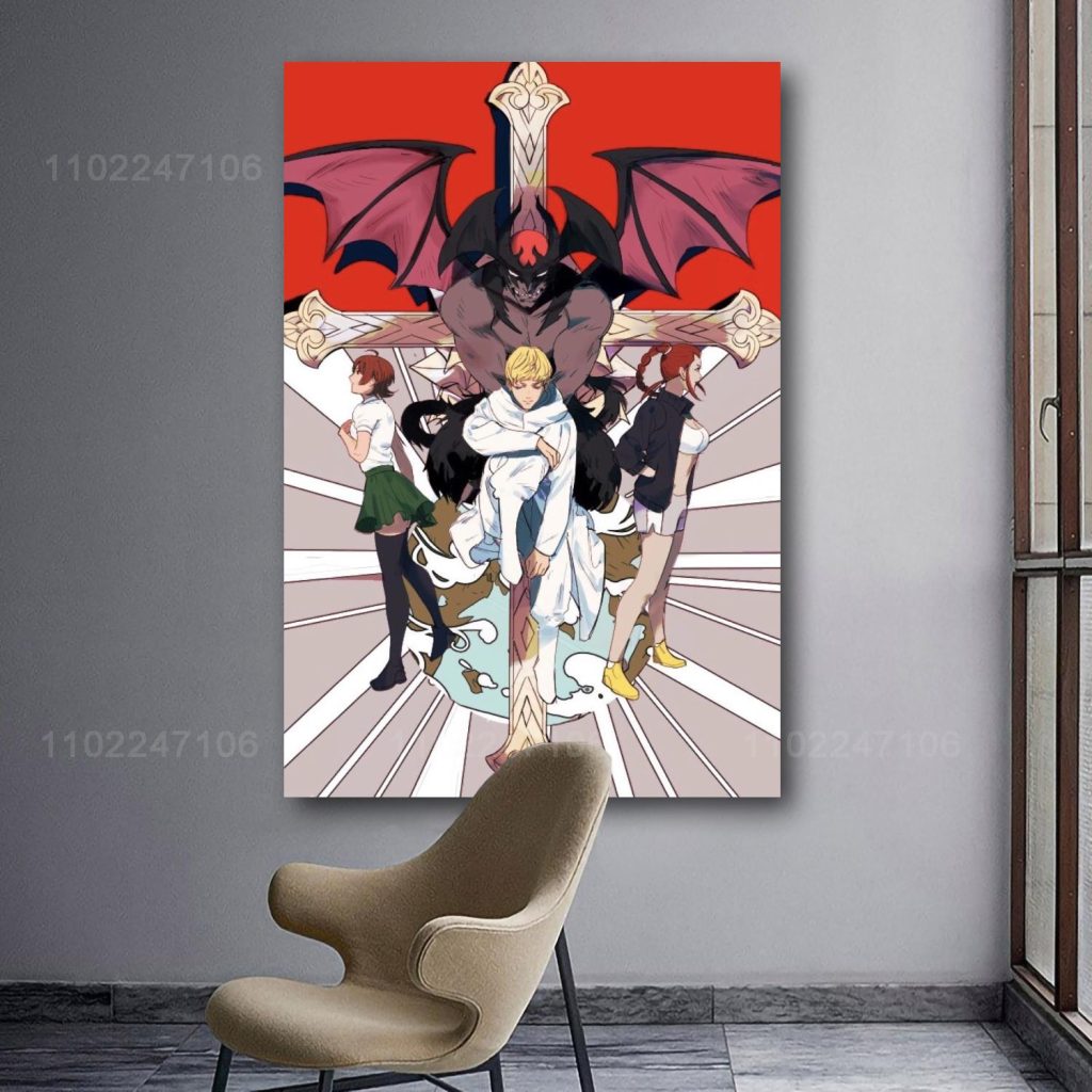 devilman crybaby cartoon 24x36 Decorative Canvas Posters Room Bar Cafe Decor Gift Print Art Wall Paintings 18 - Devil May Cry Shop