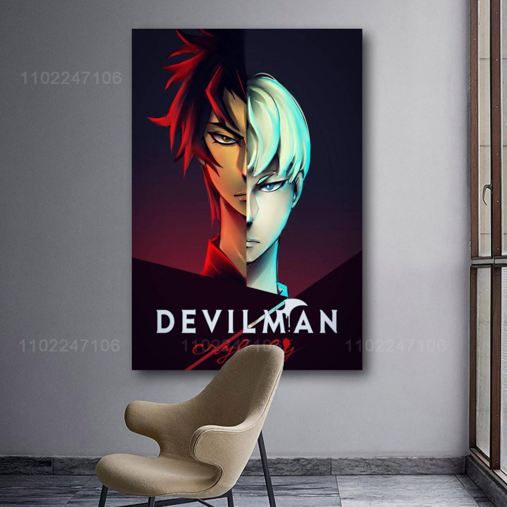 devilman crybaby cartoon 24x36 Decorative Canvas Posters Room Bar Cafe Decor Gift Print Art Wall Paintings 7 - Devil May Cry Shop