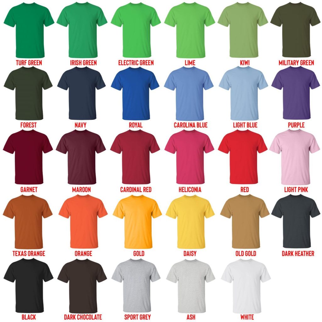 t shirt color chart - Devil May Cry Shop